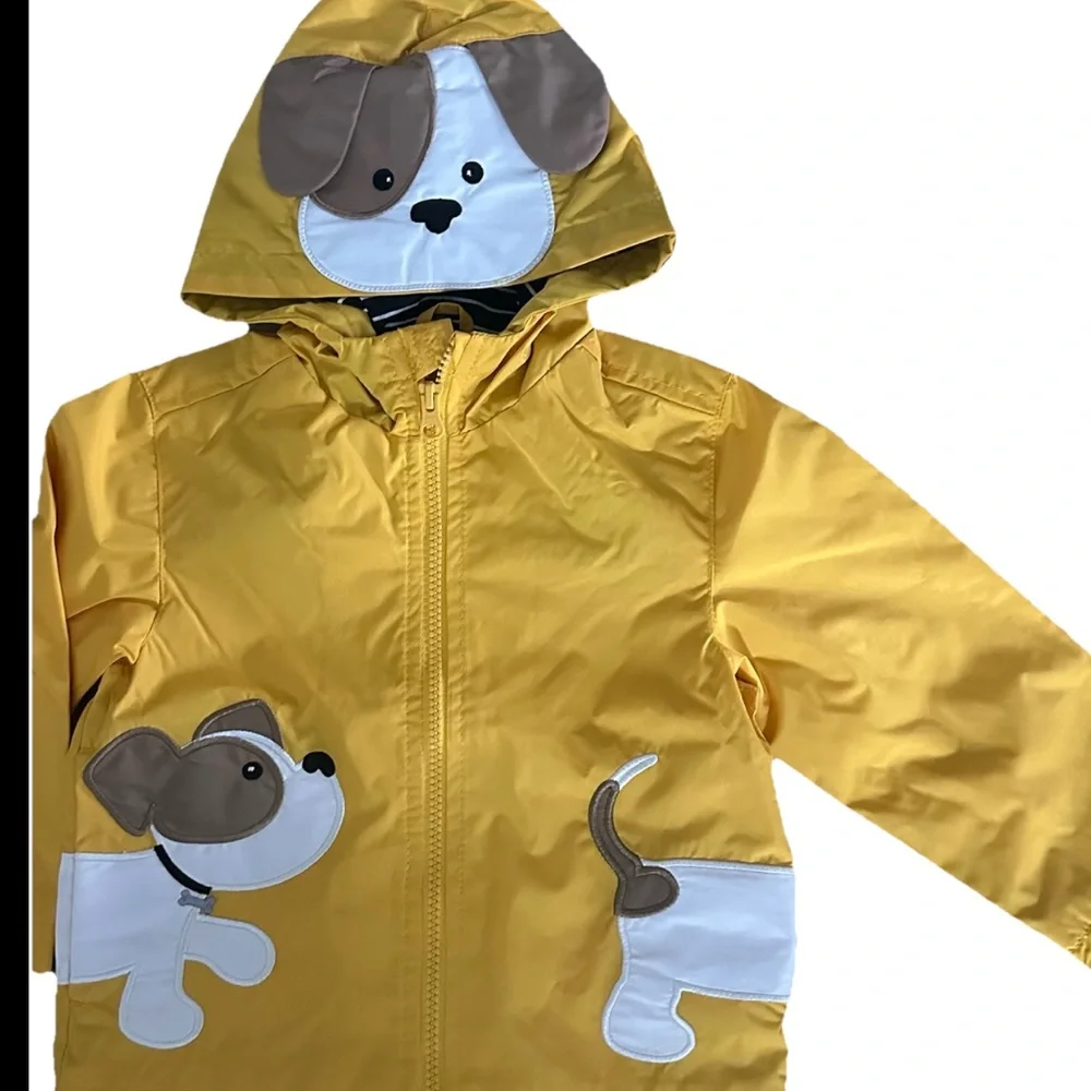 *New* London Fog Yellow Puppy Dog Raincoat Jacket Size 2T Toddler Boy NWT - Picture 2 of 3
